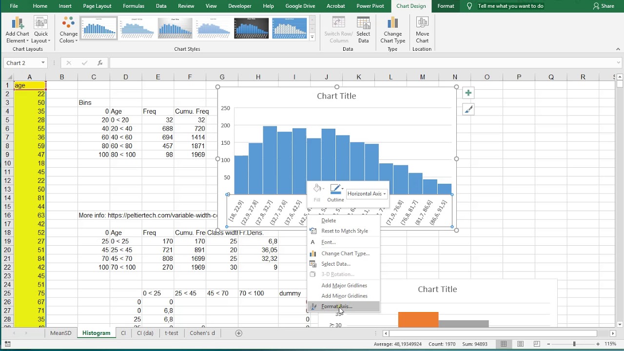 create a histogram in excel for mac 2016